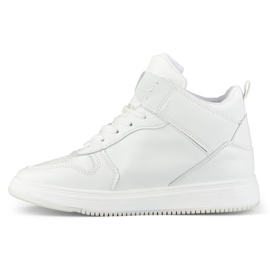 Białe sneakersy damskie nad kostkę 2