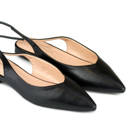 Czarne wiązane baleriny 1