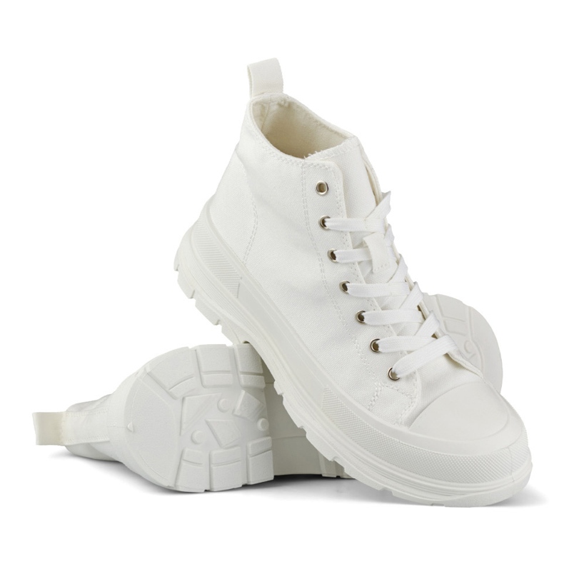 Białe trampki nad kostkę 1