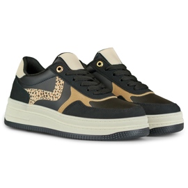 Czarne sneakersy damskie Lara 2