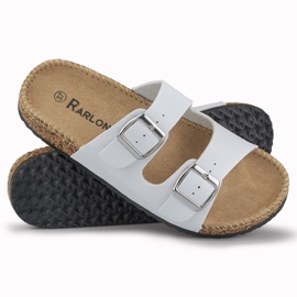 Białe komfortowe klapki damskie 1