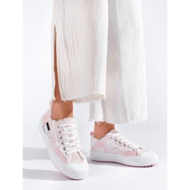 Różowe trampki na platformie Shelovet 1