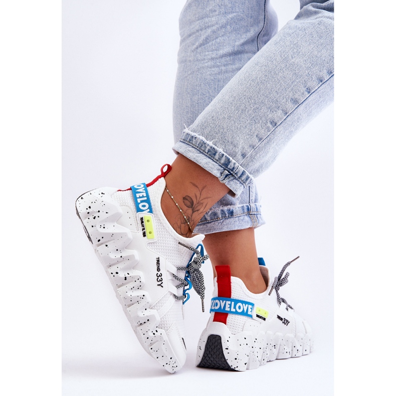 PS1 Wsuwane Modne Sneakersy Białe Evolution 2