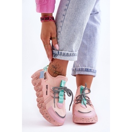 PS1 Wsuwane Modne Sneakersy Jasnoróżowe Evolution 1