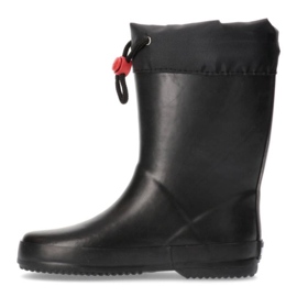 Kalosze Tommy Hilfiger z flagą i troczkami ze stoperem Jr T3X6-30766-0047999 - czarne 1