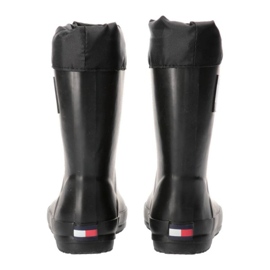 Kalosze Tommy Hilfiger z flagą i troczkami ze stoperem Jr T3X6-30766-0047999 - czarne 3