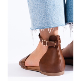 Brązowe sandały damskie Daszyński 1