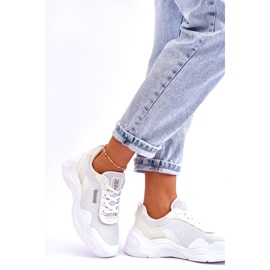 Damskie Materiałowe Buty Sportowe Memory Foam System Big Star LL274A064 Białe 2