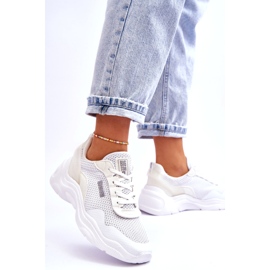 Damskie Materiałowe Buty Sportowe Memory Foam System Big Star LL274A064 Białe 3