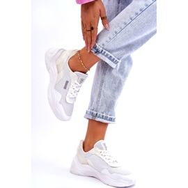 Damskie Materiałowe Buty Sportowe Memory Foam System Big Star LL274A064 Białe 4