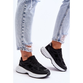 FG2 Modne Damskie Buty Sportowe Z Siateczką Czarne Venice 7