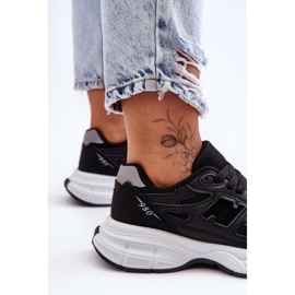 FG2 Modne Damskie Buty Sportowe Z Siateczką Czarne Venice 3