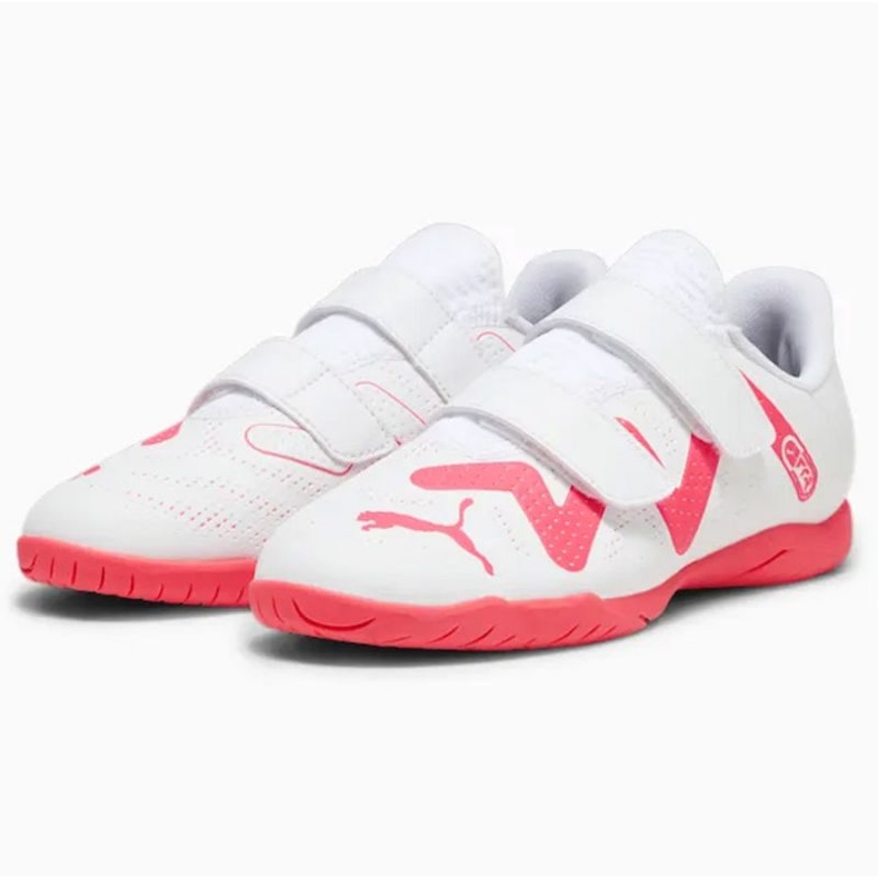 Buty piłkarskie Puma Future Play It V Jr 107395-01 białe białe 1