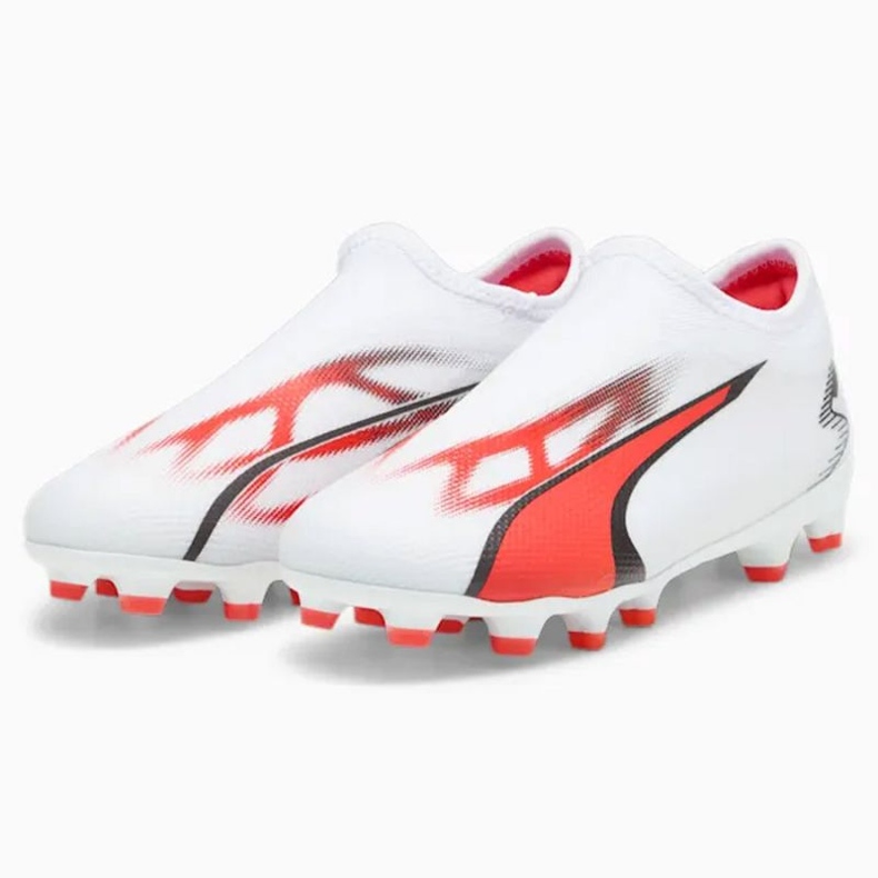 Buty piłkarskie Puma Ultra Match Ll FG/AG Jr 107514-01 białe białe 1