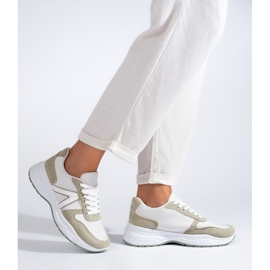 Beżowo-białe buty sportowe damskie Shelovet beżowy 3