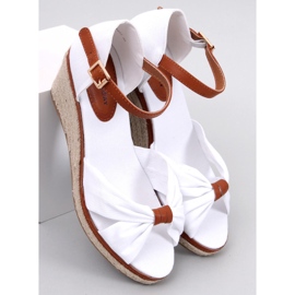 Sandały Espadryle na koturnie Kristen White białe 1