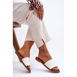 Klasyczne Klapki Damskie Białe Aphrodite 1