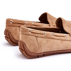 Męskie Zamszowe Wsuwane Mokasyny Brązowe 3