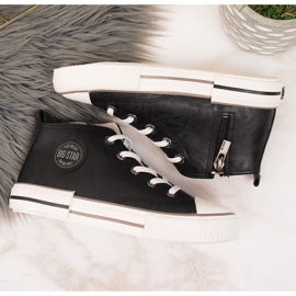 Trampki dziecięce eko skóra czarne Big Star II374003 2