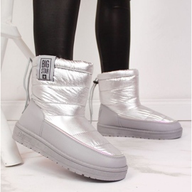 Śniegowce ocieplane Big Star II274118 srebrne srebrny 2