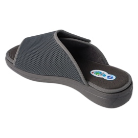 Dr.ORTO Befado kapcie męskie na rzep spód-pu  078M001 zielone 2