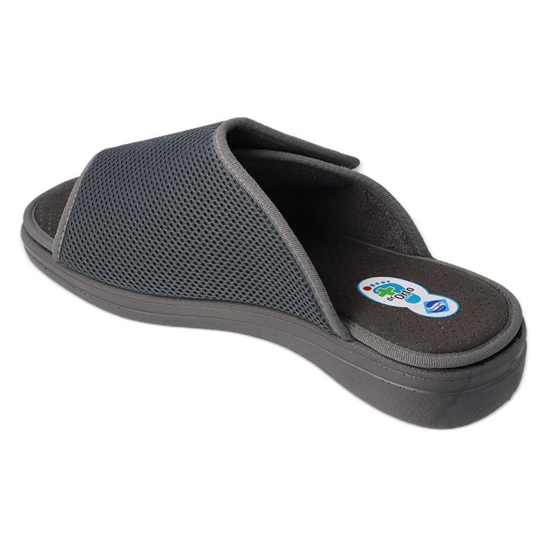 Dr.ORTO Befado kapcie męskie na rzep spód-pu  078M001 zielone 2