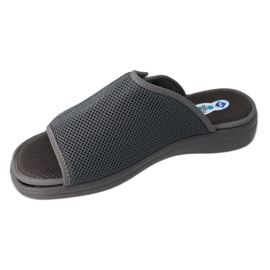 Dr.ORTO Befado kapcie męskie na rzep spód-pu  078M001 zielone 1