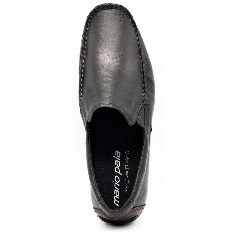 Olivier Mokasyny męskie 763 czarne lico 1