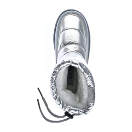 Śniegowce dziewczęce metalizowane srebrne Big Star KK374218 srebrny 1