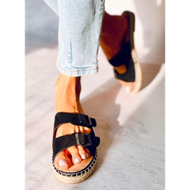 Klapki espadryle Maina Black czarne 1