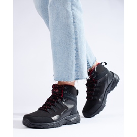Wygodne buty trekkingowe damskie z wysoką cholewką DK czarne 2