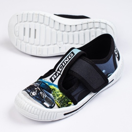 SHELOVET Pantofle dziecięce z autem 3F czarne 1