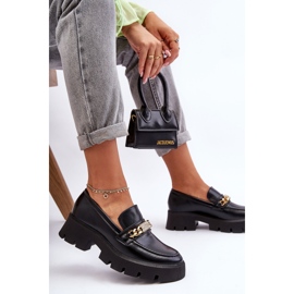 PS1 Klasyczne Mokasyny Na Masywnej Platformie Czarne Catch Me! 2