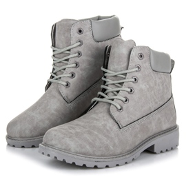 Seastar Szare traperki damskie 1