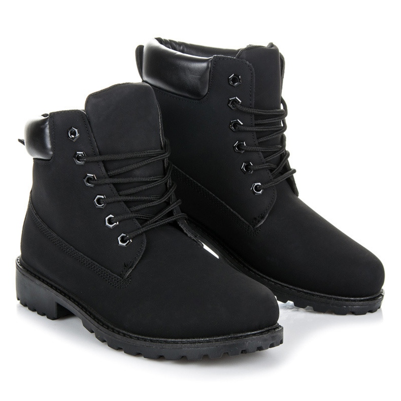 Seastar Czarne Traperki Damskie 1