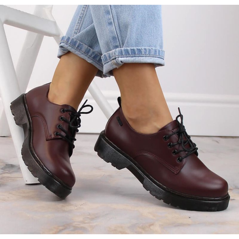 Półbuty Big Star W INT1569B burgund czerwone 1