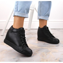 Trampki na koturnie ocieplane Big Star W INT1899A czarne 2