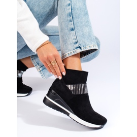 W. Potocki Ocieplane sportowe botki damskie Potocki czarne 1