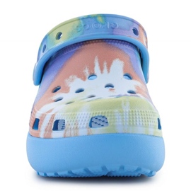 Klapki Crocs Classic Tie Dye Cutie Clog K Jr 208083-4KT niebieskie 1