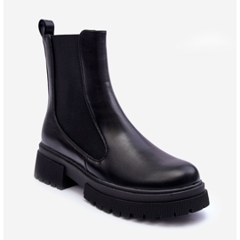FD1 Klasyczne Skórzane Sztyblety Botki Czarne Isminna 2