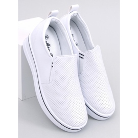 Trampki slip-on na koturnie Jenkins White białe 1