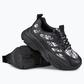 Czarne sneakersy damskie Emis 1