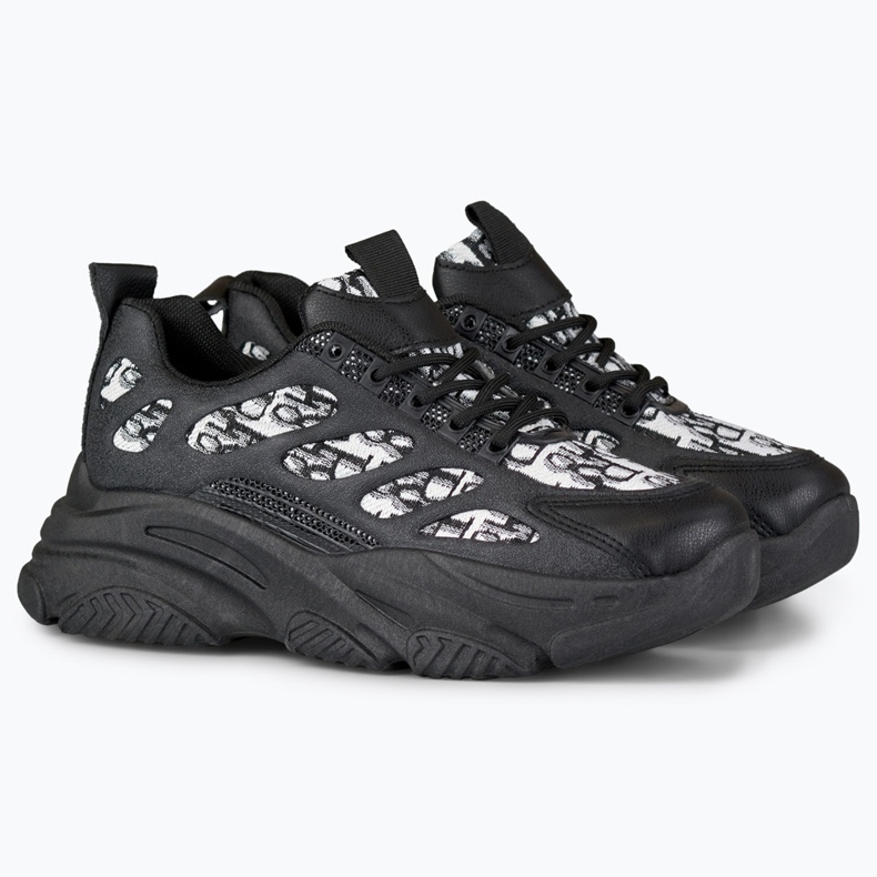 Czarne sneakersy damskie Emis 2
