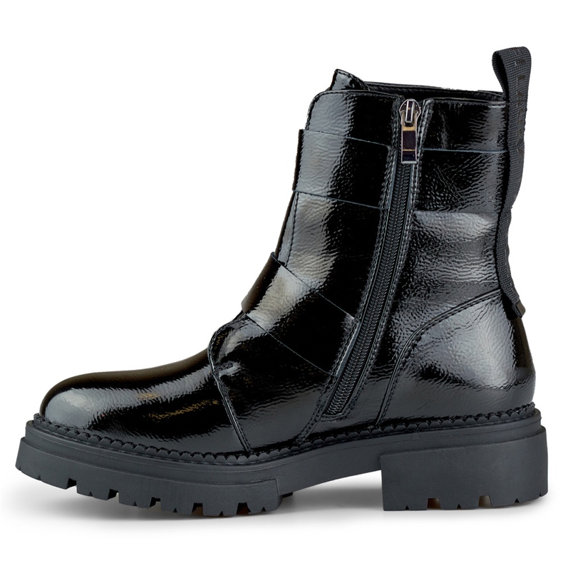 Lakierowane czarne workery damskie Axelle 1