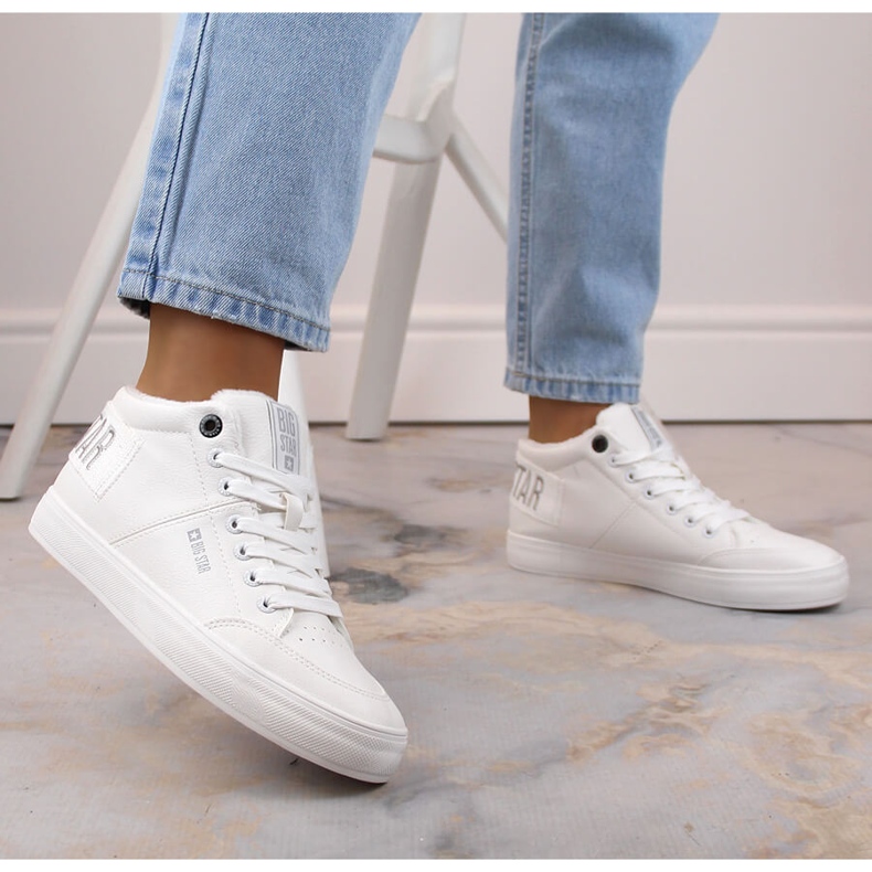 Trampki ocieplane białe Big Star EE274352 2