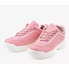 Różowe obuwie sportowe sneakersy GL808 2