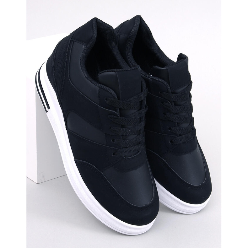 Sneakersy na koturnie Rinno Black czarne 1