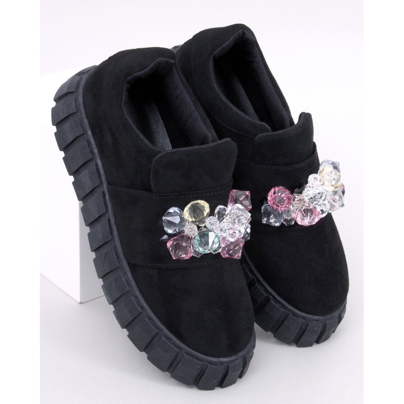 Półbuty na platformie Worth Black czarne 1