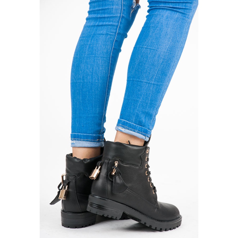 Vices New Collection Stylowe Traperki czarne 2