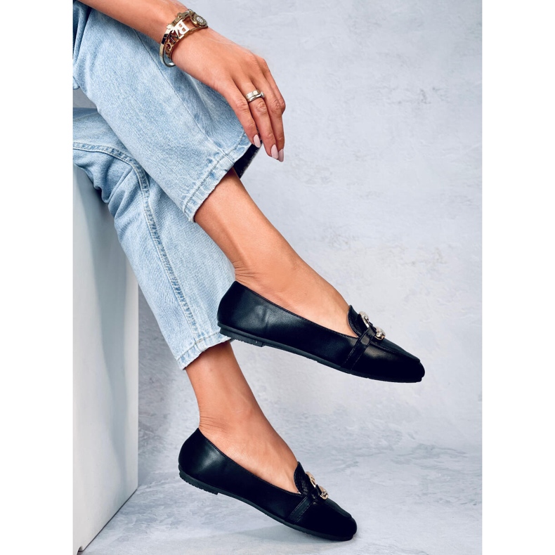Mokasyny damskie Saimon Black czarne 2